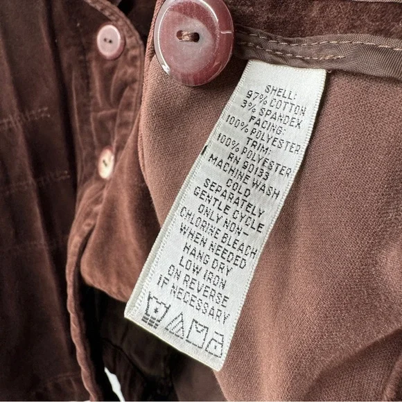 Joan Rivers Brown Textured Button-Up Top Size Large - Picture 8 of 8